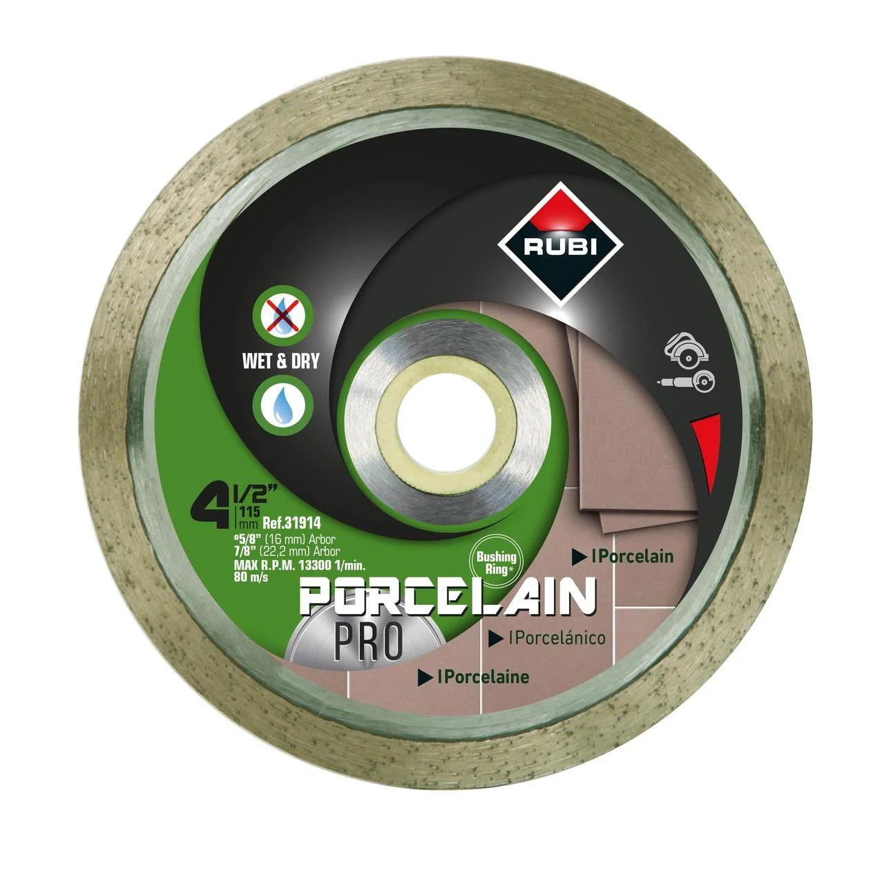 Rubi Diamond Blades BLADE PORCELAIN 7" (Continuos) Discontinued See 31929