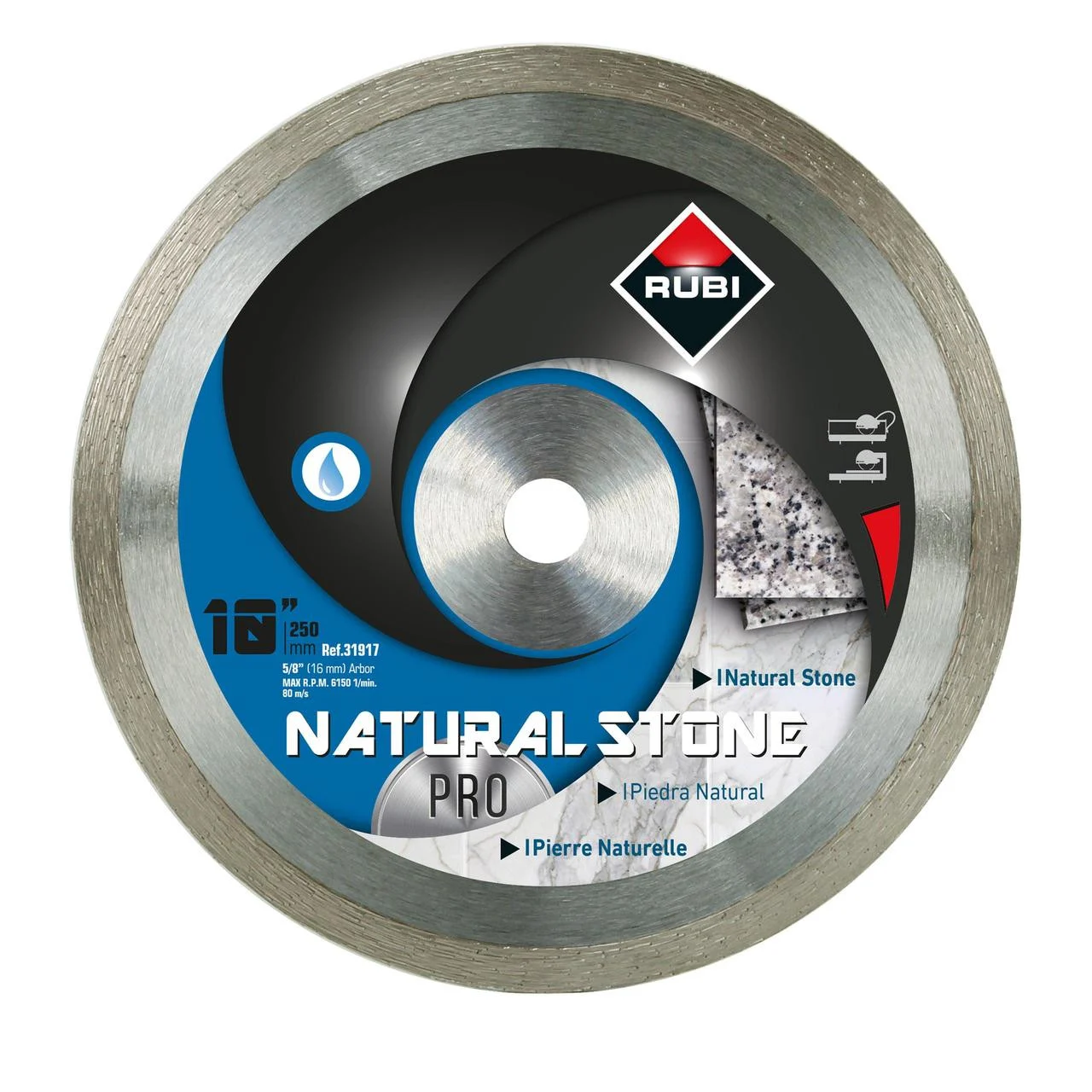 Rubi Diamond Blades BLADE NATURAL STONE 10" (Continuos)
