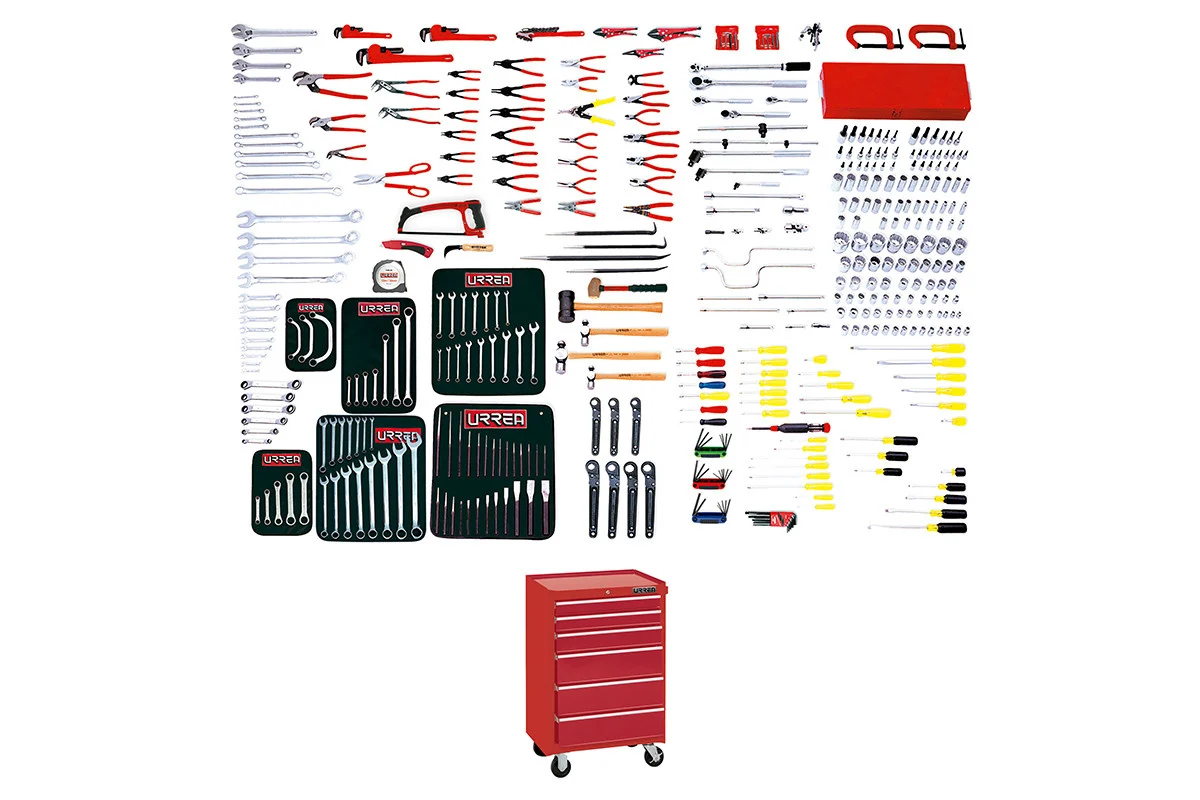 URREA 396 pc Combination industrial master tool sets with toolbox #99621
