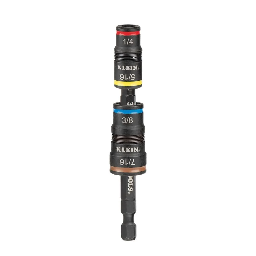 Klein Tools 32932 5-in-1 Impact Rated Flip Socket Set, SAE