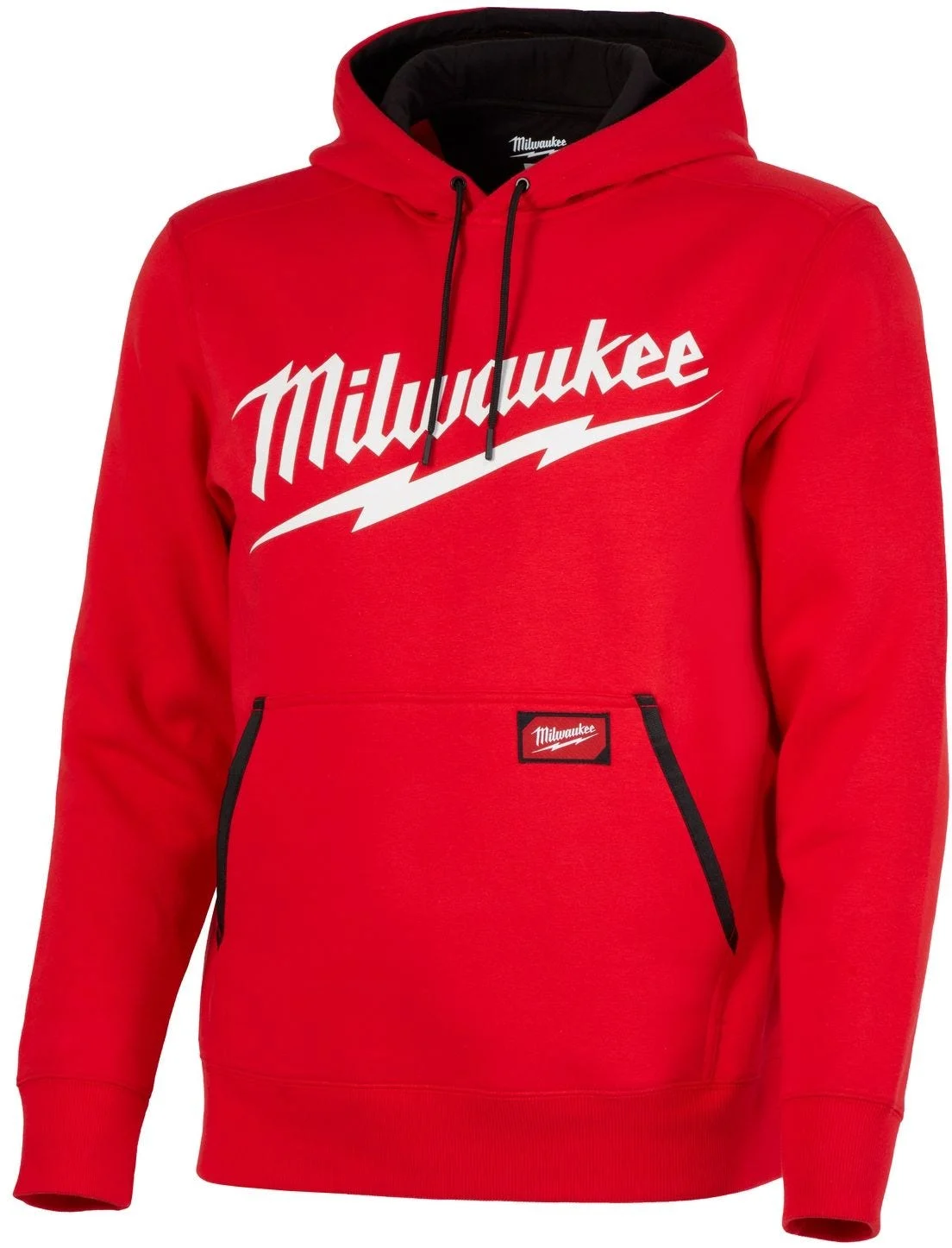 Midweight Red Pullover Hoodie with Logo