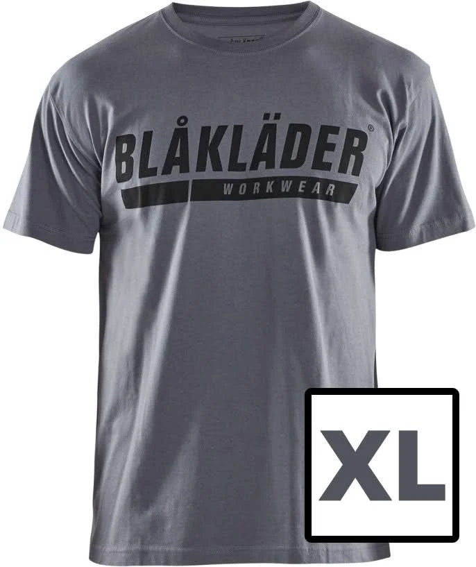FREE Blaklader 35551042 Short Sleeve T-Shirt with Logo, Gray, XL