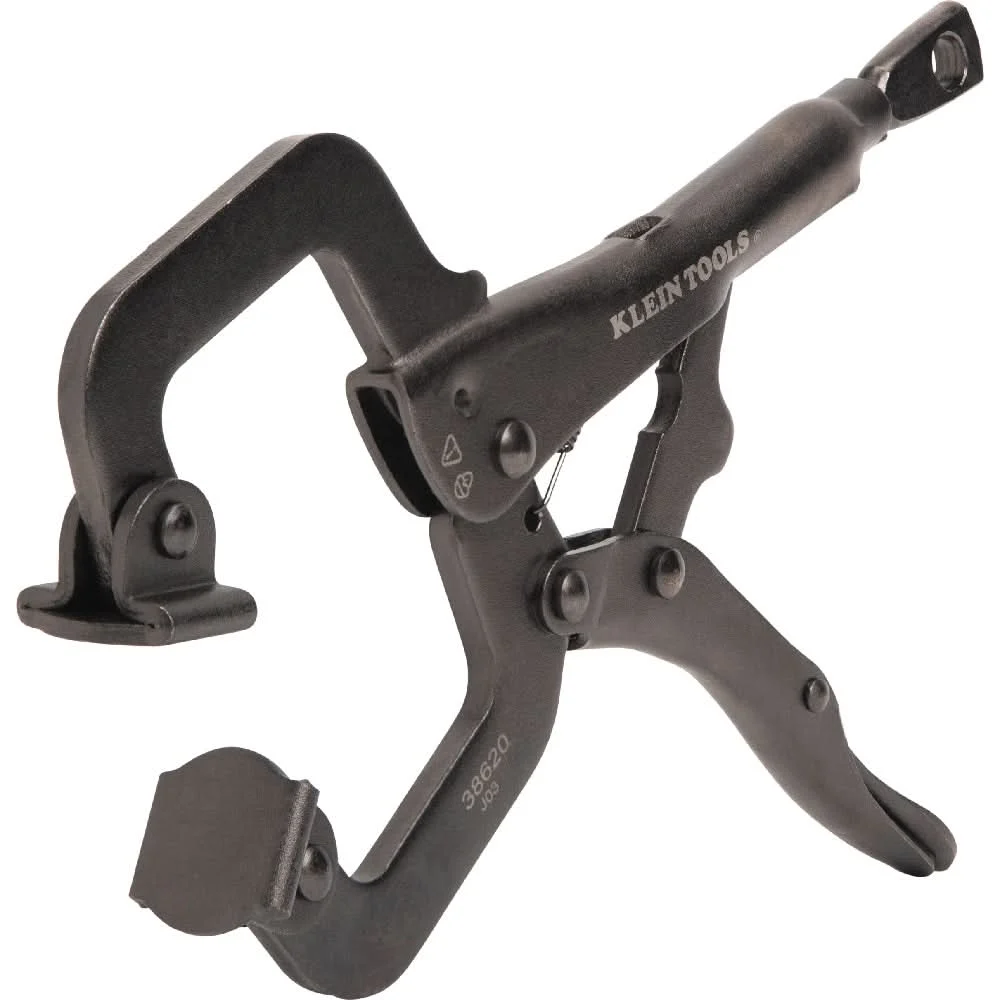 Klein Tools 38620 C-Clamp Locking Pliers With Swivel Jaws, 6-Inch
