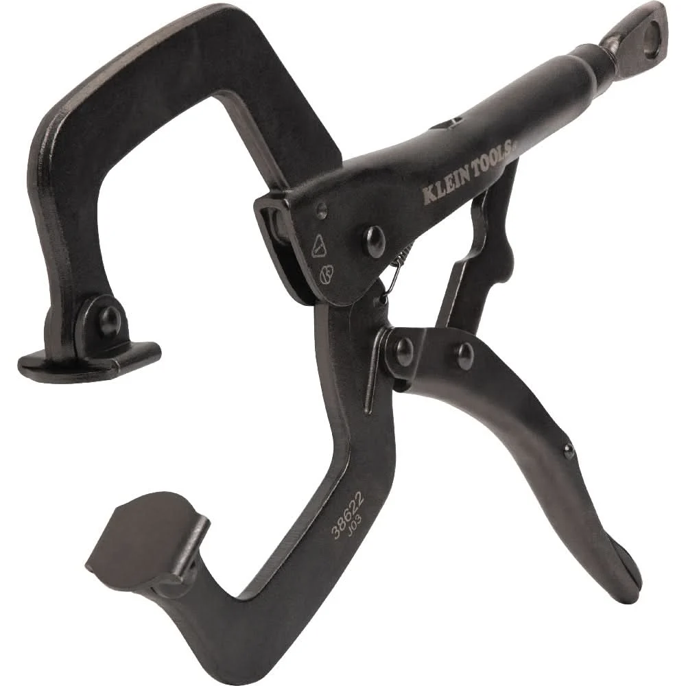 Klein Tools 38622 C-Clamp Locking Pliers With Swivel Jaws, 11-Inch