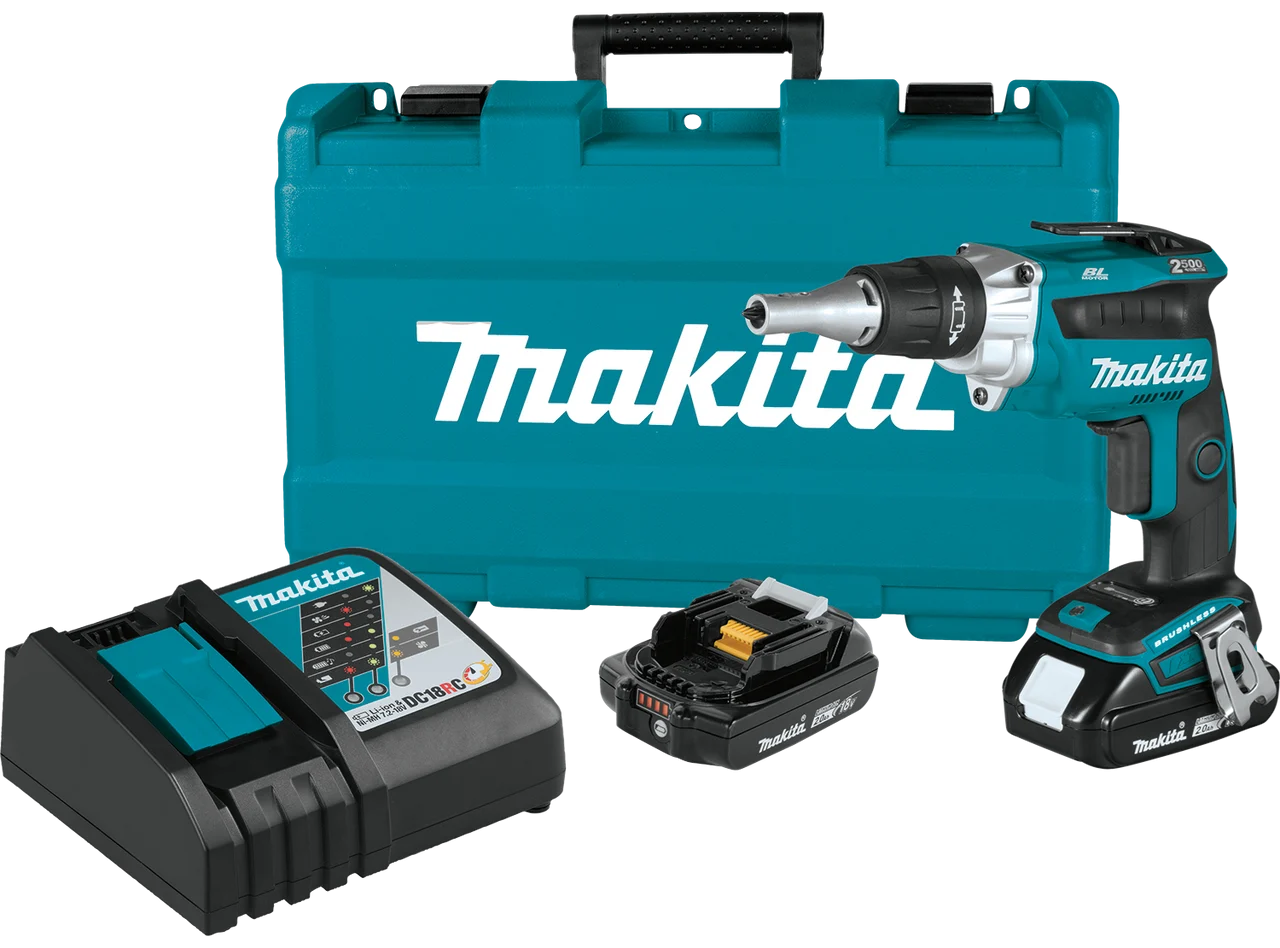 18V LXT? Lithium-Ion Compact Brushless Cordless 2,500 RPM Drywall Screwdriver Kit (2.0Ah), XSF04R