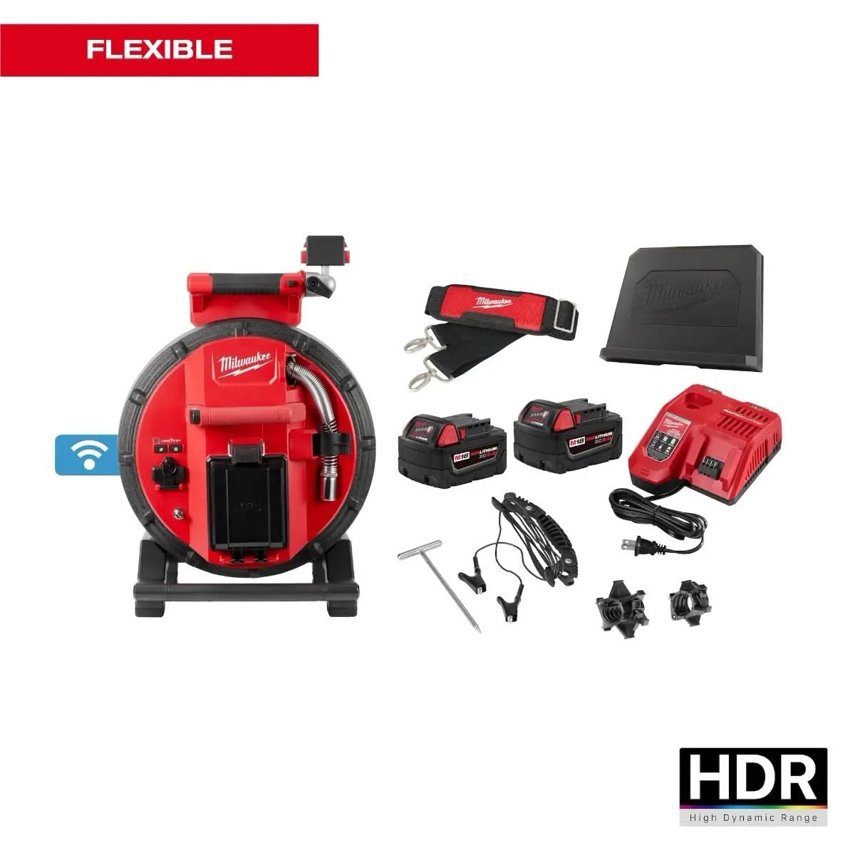 Milwaukee 3972-22 M18 100 ft. Flexible Modular Pipeline Inspection System 5.0Ah Kit