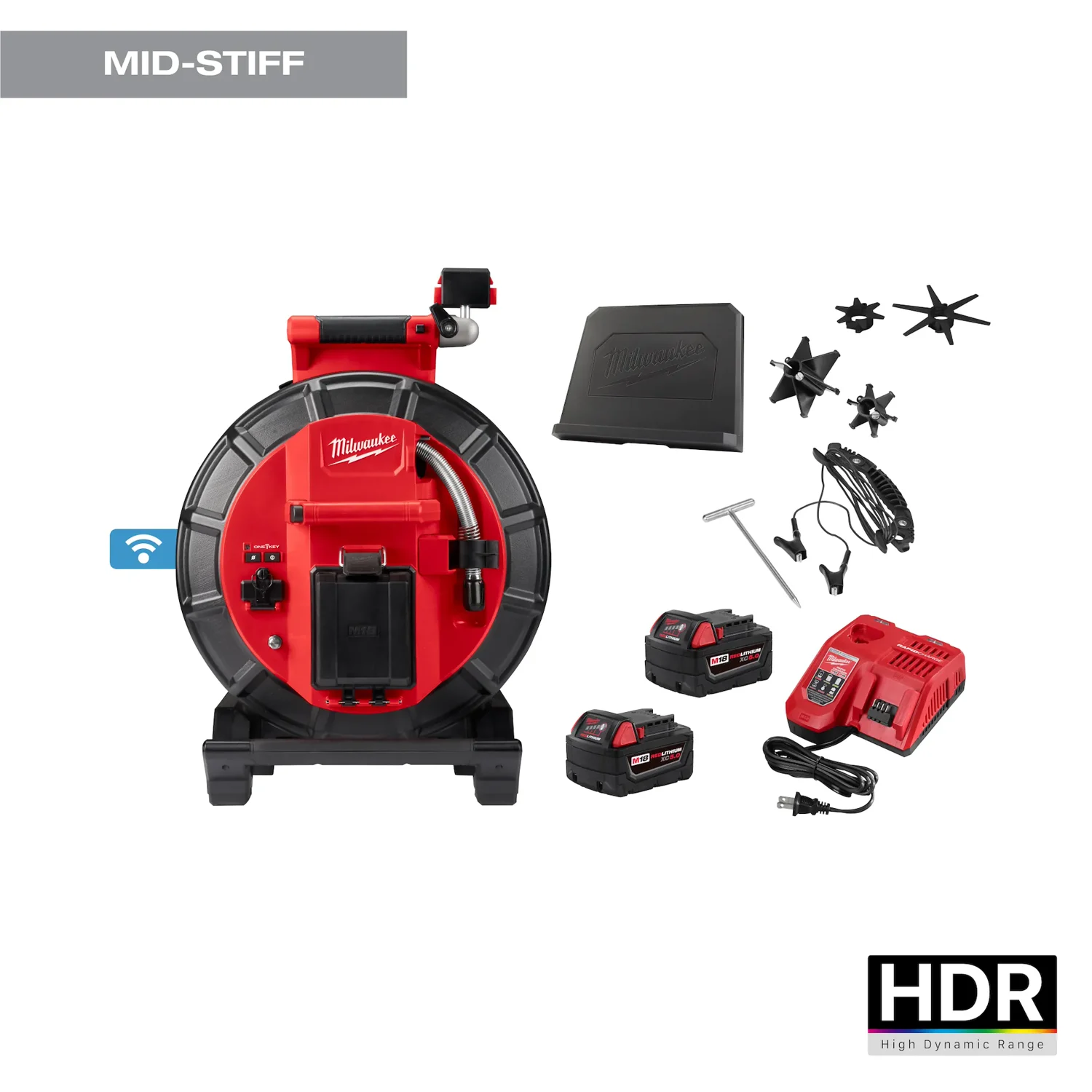 Milwaukee 3973-22 M18 120 ft. Mid-Stiff Modular Pipeline Inspection System 5.0Ah Kit