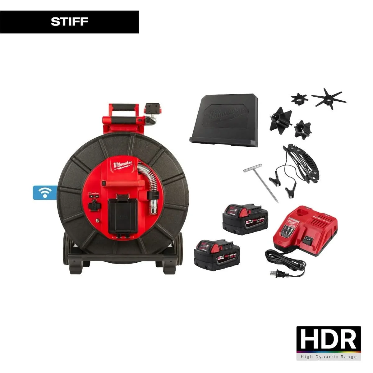 Milwaukee 3974-22 M18 200 ft. Stiff Modular Pipeline Inspection System 5.0Ah Kit