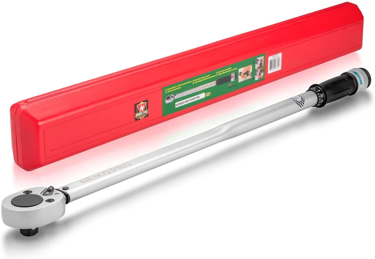 PRO 3/4? Drive Adjustable Click Torque Wrench SAE 50-300 Foot-Pound 34? Length C