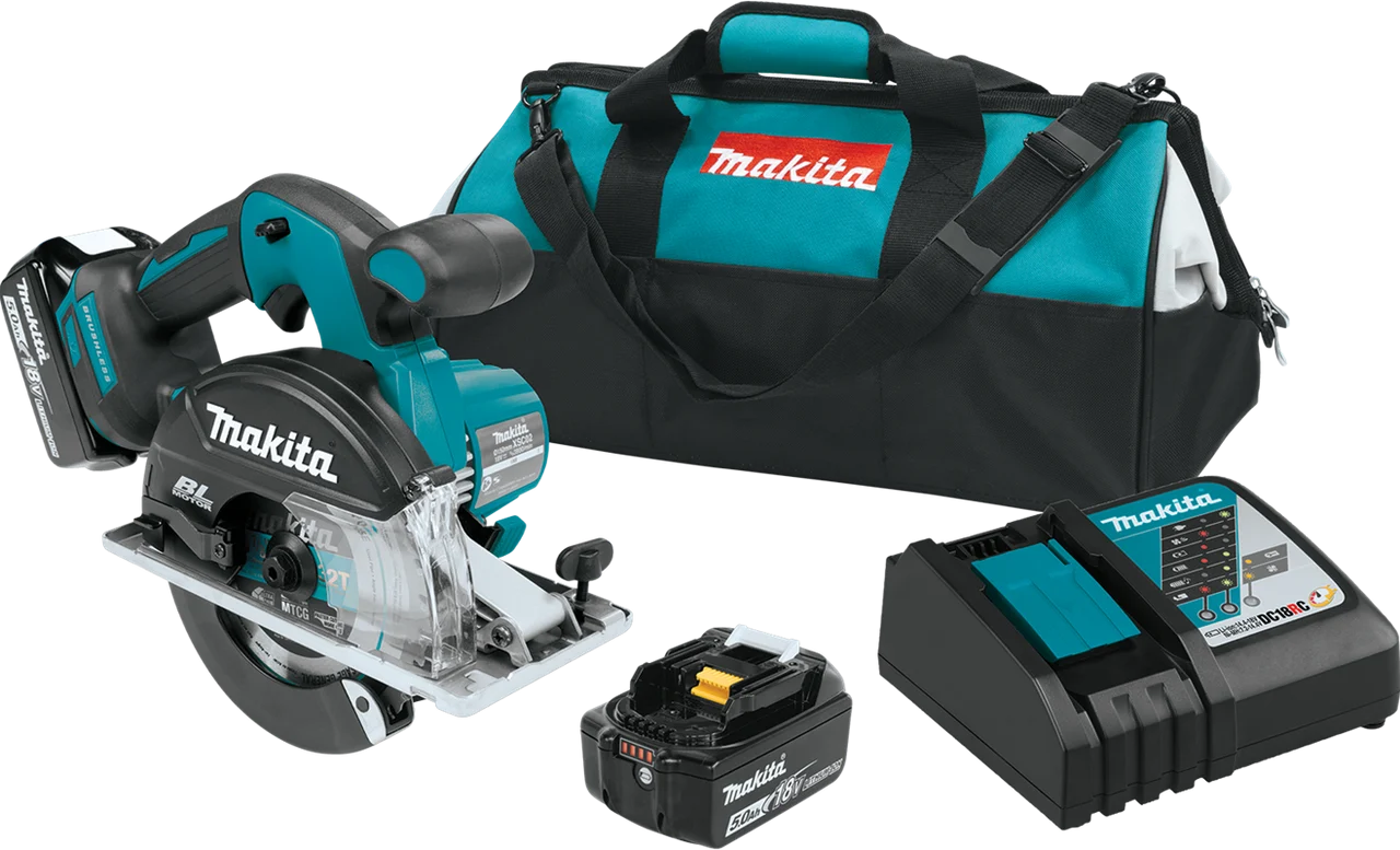 18V LXT? Lithium-Ion Brushless Cordless 5-7/8" Metal Cutting Saw Kit (5.0Ah), Large cutting capacity, XSC02T