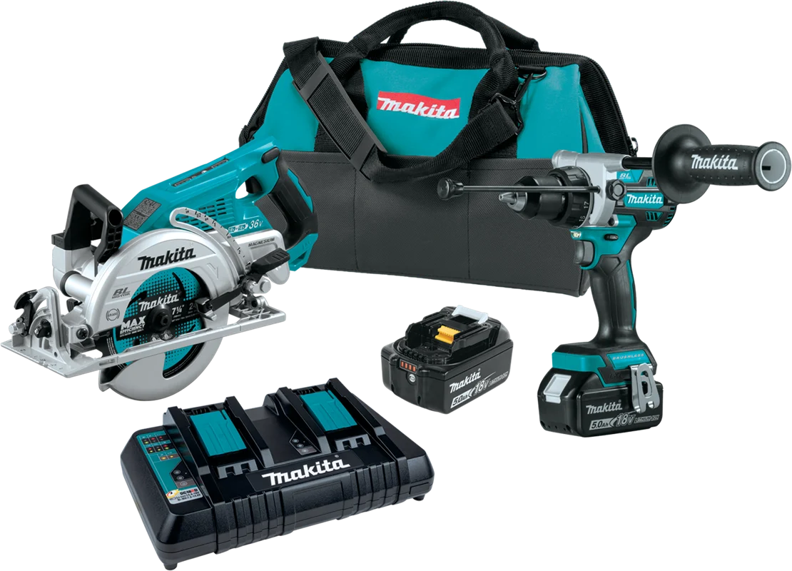 18V LXT? Lithium-Ion Brushless Cordless 2-Pc. Combo Kit (5.0Ah),Efficient BL? Brushless motor, XT289PT