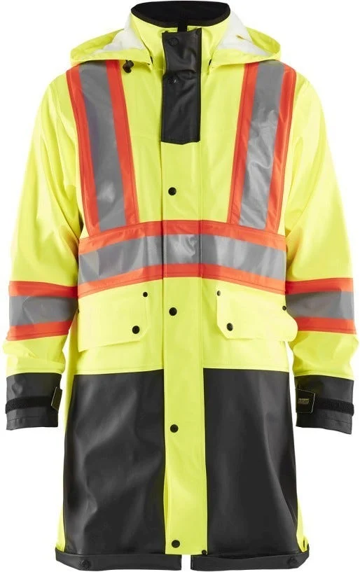 Blaklader 43182003 Hi-Vis Rain Coat, High-Visibility Yellow / Black