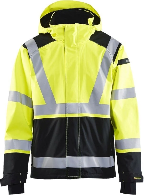 Blaklader 47871987 Hi-Vis Premium Shell Jacket, High-Visibility Yellow / Black