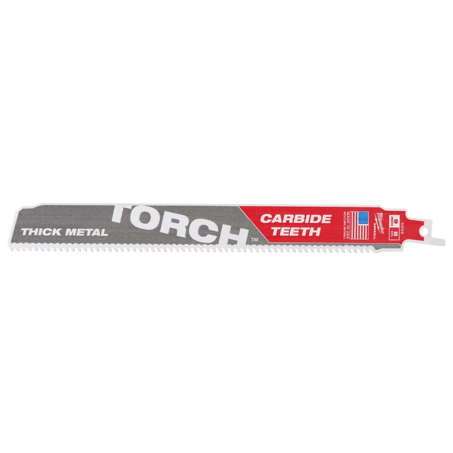 Milwaukee 48-00-5302 TORCH with Carbide Teeth Recip Saw Blade 7-TPI 9" 3-Pack