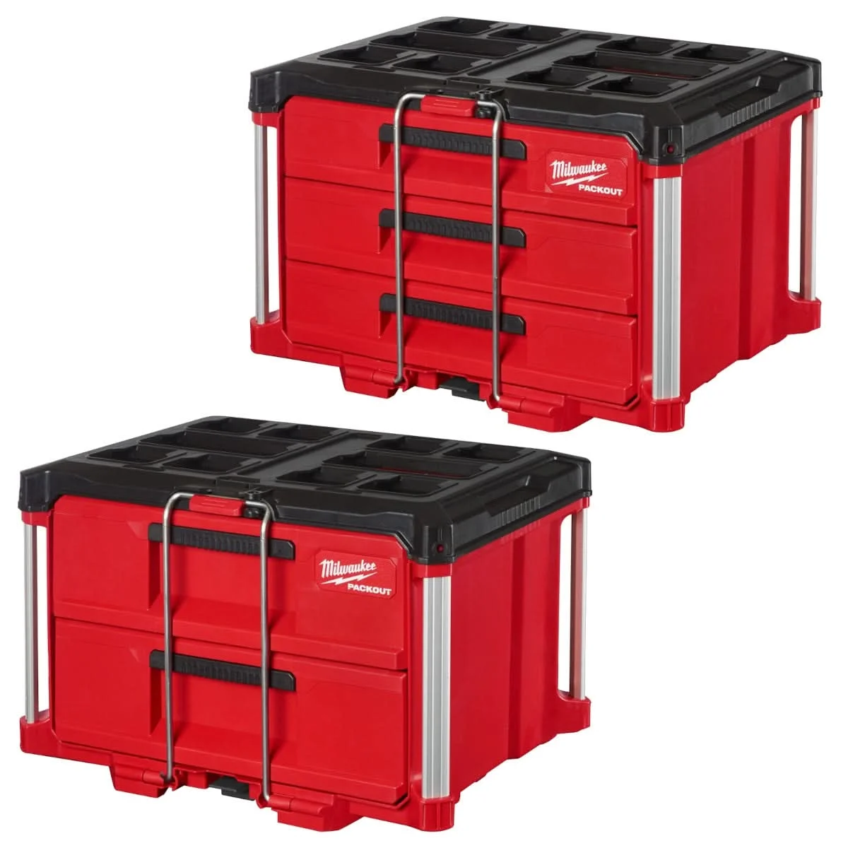 Milwaukee 48-22-8442 PACKOUT 2-Drawer and 3-Drawer Tool Box Bundle