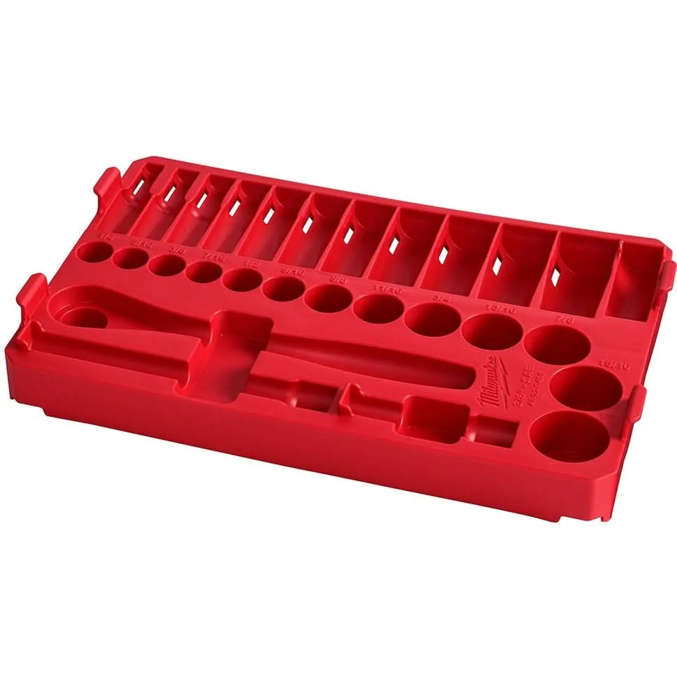 Milwaukee 48-22-9481T 28 pc 3/8-in. Drive Ratchet and Socket Tray, SAE