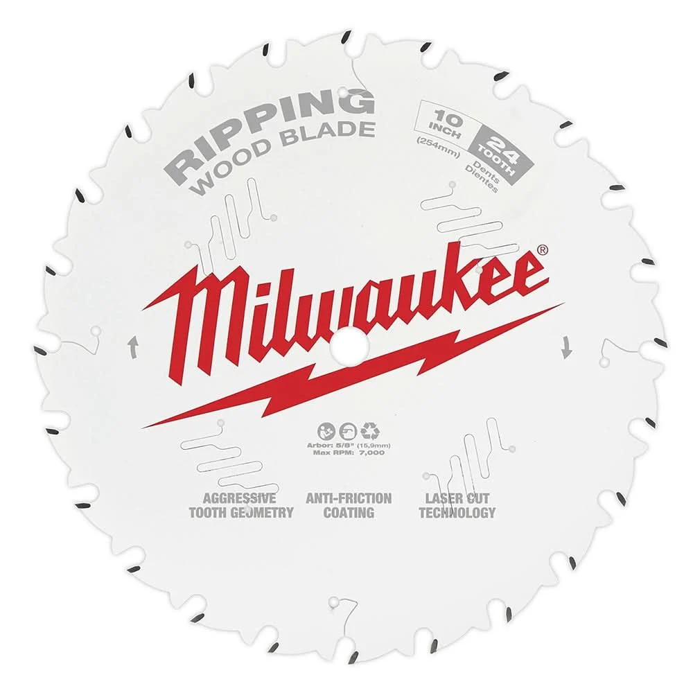 Milwaukee 48-40-1020 10-in. 24-Tooth Ripping Circular Saw Blade