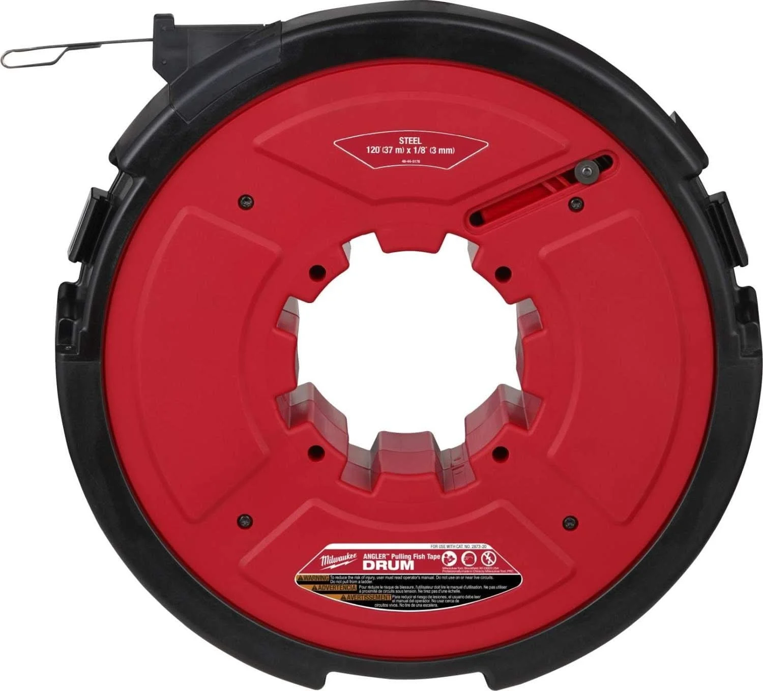 Milwaukee Angler 120' x 1/8" Steel Pulling Fish Tape Drum