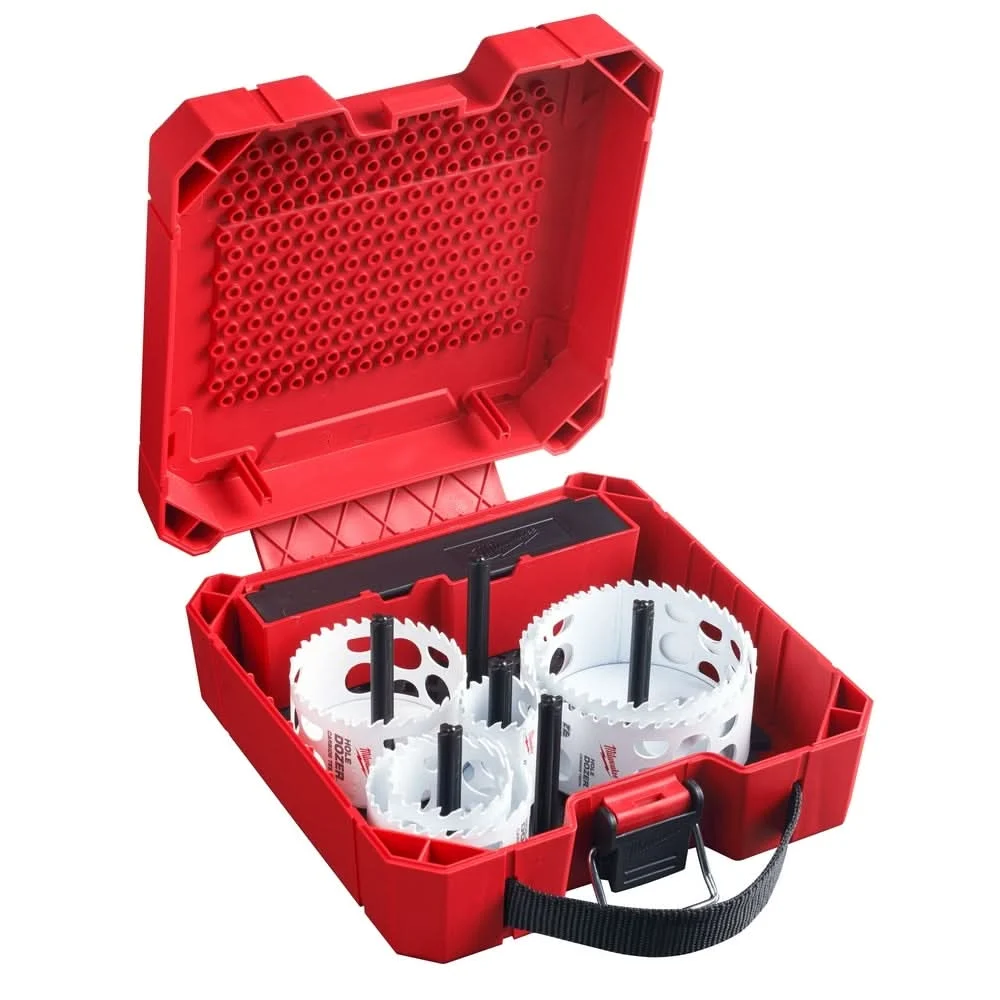 Milwaukee 49-22-3077 9 PC HOLE DOZER with Carbide Teeth Hole Saw Large Diameter Kit