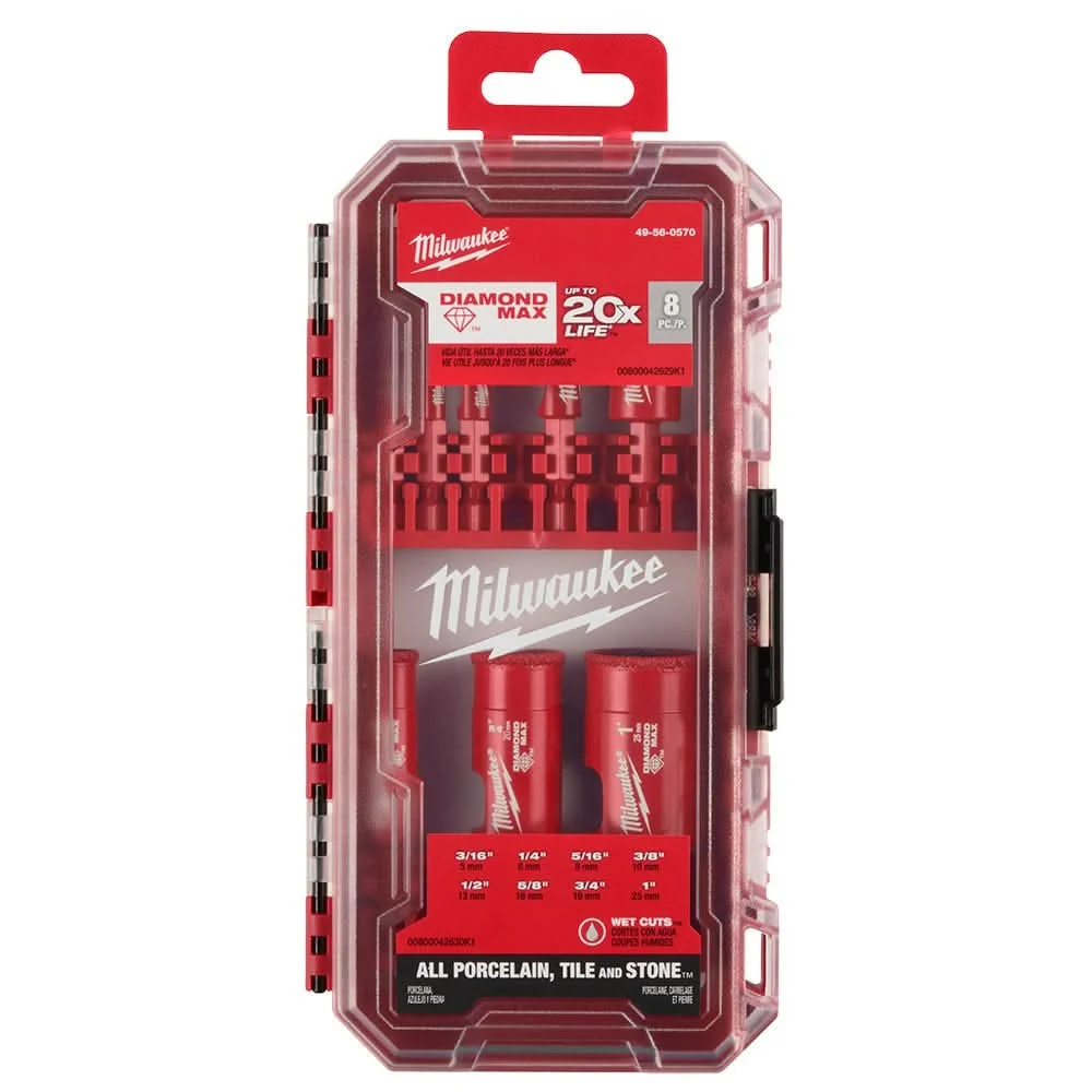 Milwaukee 49-56-0570 Milwaukee Diamond Max Hole Saw Bit Set - 8PC