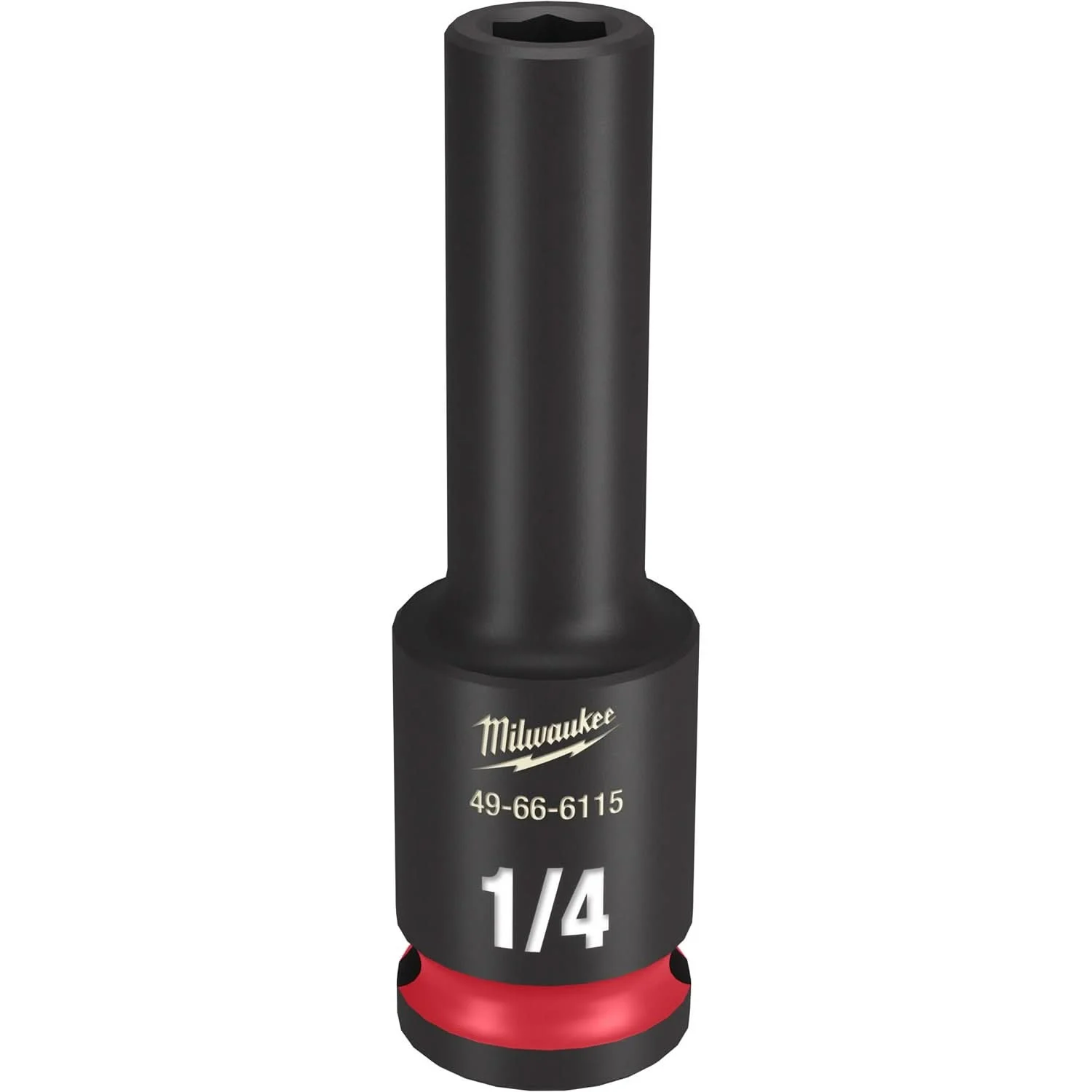 Milwaukee 49-66-6115 SHOCKWAVE Impact Duty 3/8-Inch Drive 1/4-Inch Deep 6 Point Socket