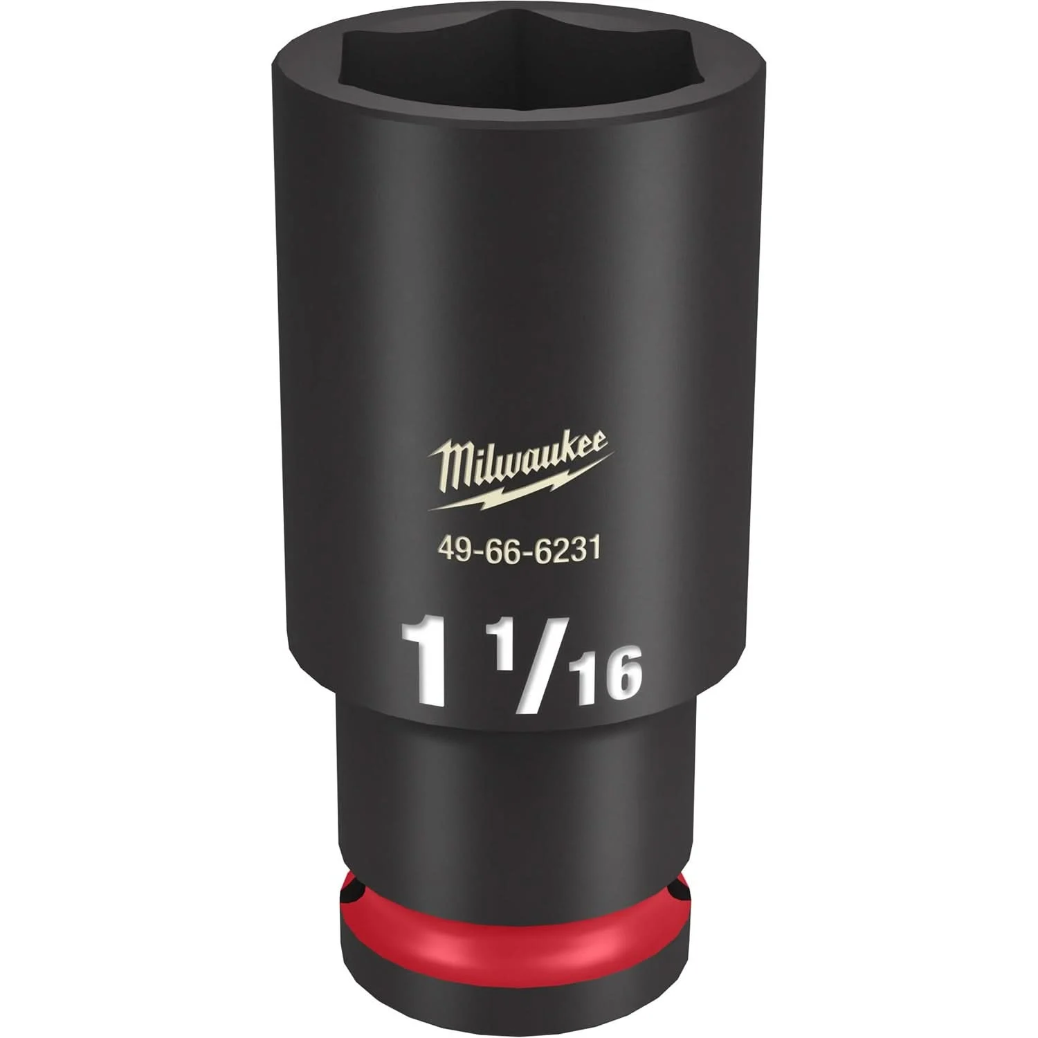 Milwaukee 49-66-6231 SHOCKWAVE Impact Duty 1/2-Inch Drive 1-1/16-Inch Deep 6 Point Socket