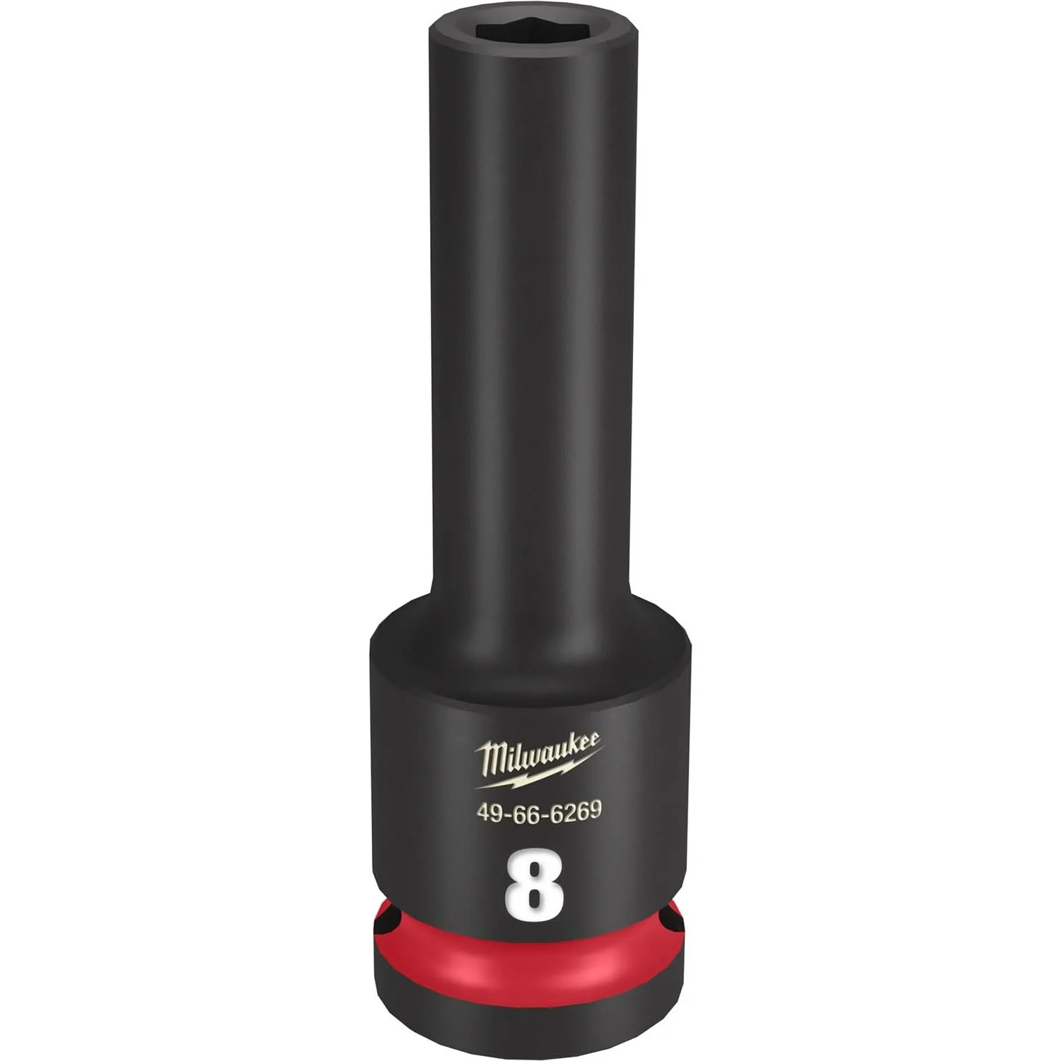 Milwaukee 49-66-6269 SHOCKWAVE Impact Duty 1/2-Inch Drive 8MM Deep 6 Point Socket