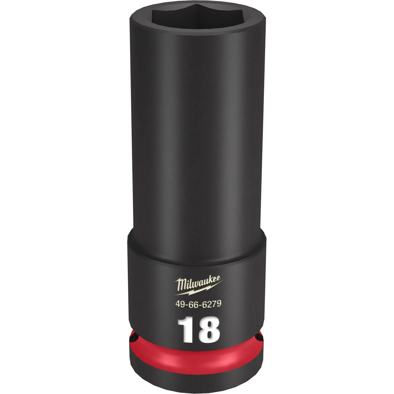 Milwaukee 49-66-6279 SHOCKWAVE Impact Duty 1/2-Inch Drive 18MM Deep 6 Point Socket