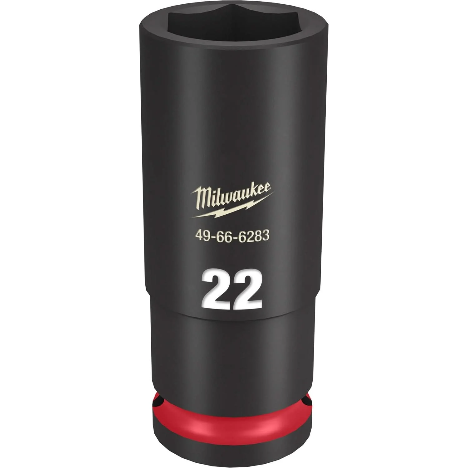 Milwaukee 49-66-6283 SHOCKWAVE Impact Duty 1/2-Inch Drive 22MM Deep 6 Point Socket