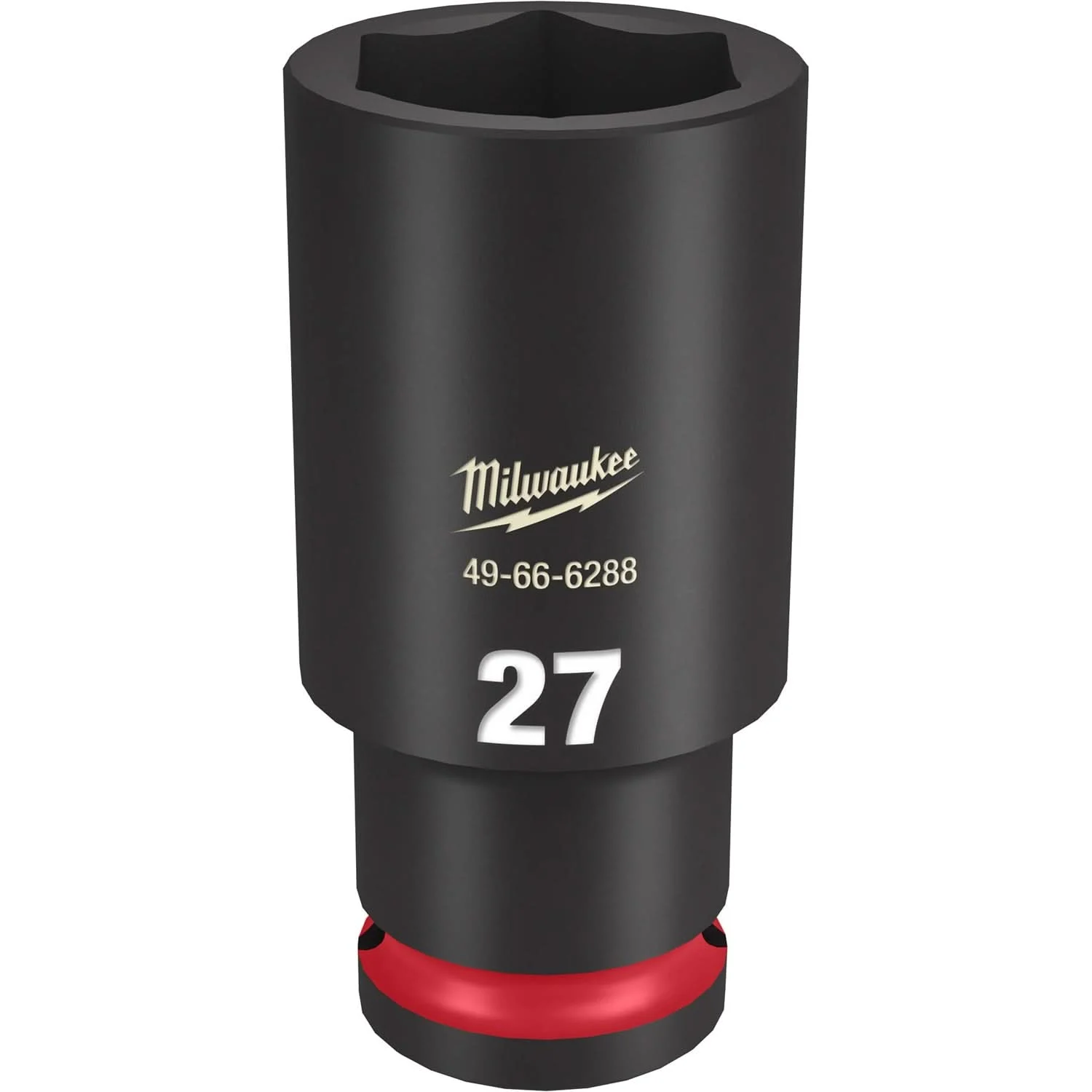 Milwaukee 49-66-6288 SHOCKWAVE Impact Duty 1/2-Inch Drive 27MM Deep 6 Point Socket