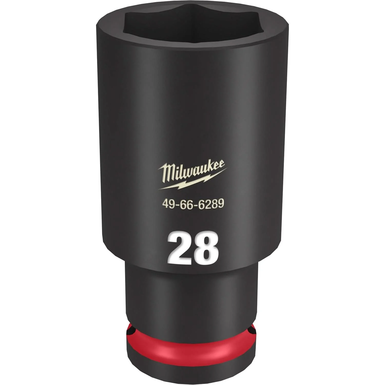 Milwaukee 49-66-6289 SHOCKWAVE Impact Duty 1/2-Inch Drive 28MM Deep 6 Point Socket