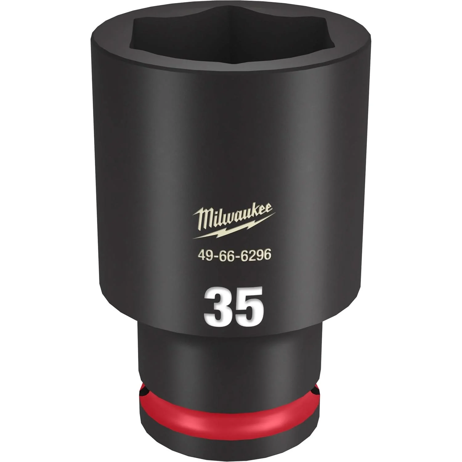 Milwaukee 49-66-6296 SHOCKWAVE Impact Duty 1/2-Inch Drive 35MM Deep 6 Point Socket