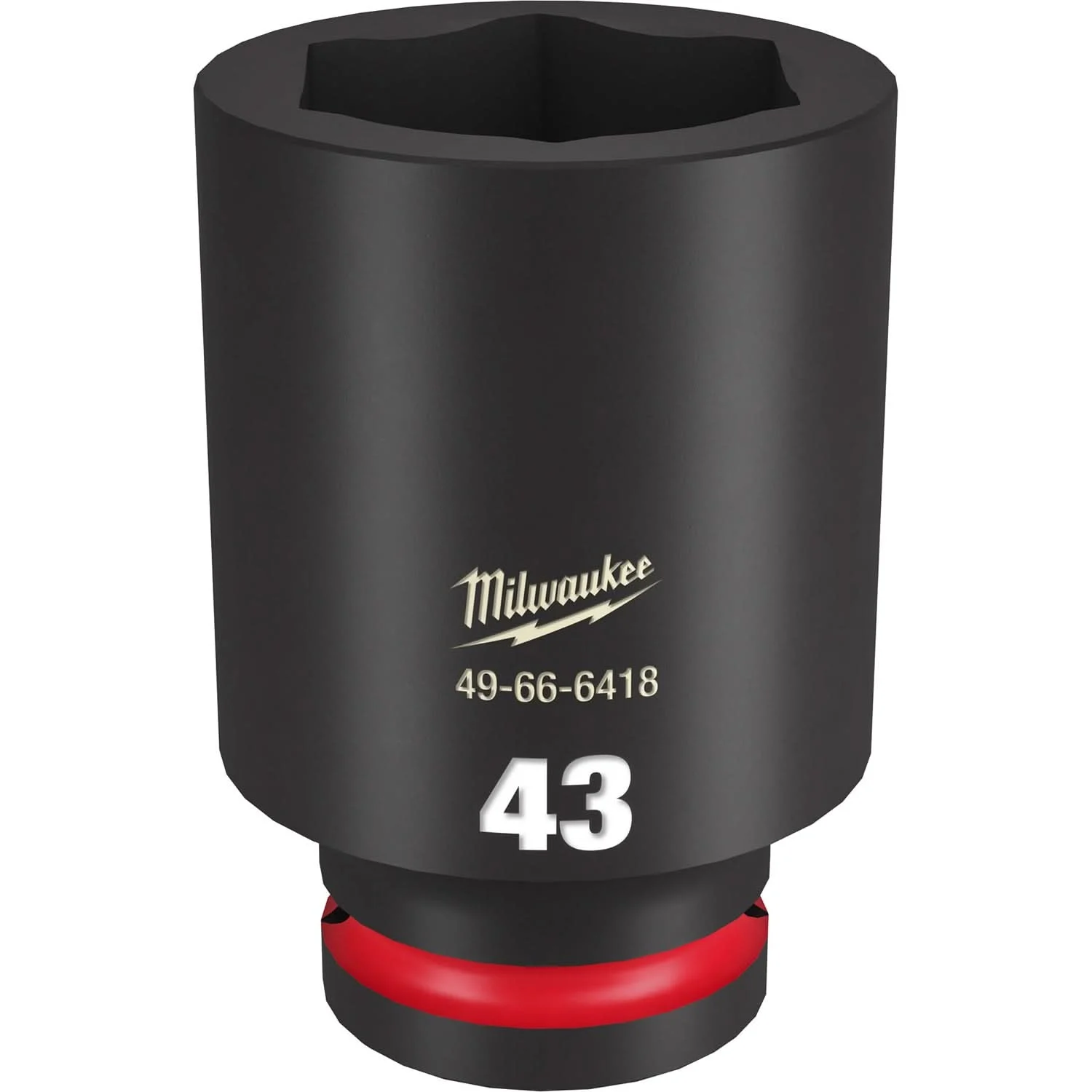 Milwaukee 49-66-6418 SHOCKWAVE Impact Duty 3/4-Inch Drive 43MM Deep 6 Point Socket