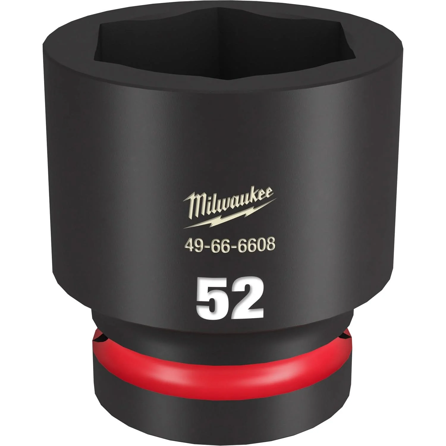 Milwaukee 49-66-6608 SHOCKWAVE Impact Duty 1-Inch Drive 52MM Standard 6 Point Socket