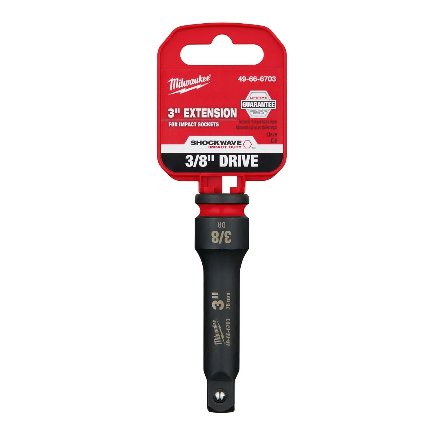 Milwaukee 49-66-6703 SHOCKWAVE Impact Duty 3/8-Inch Drive 3-Inch Extension
