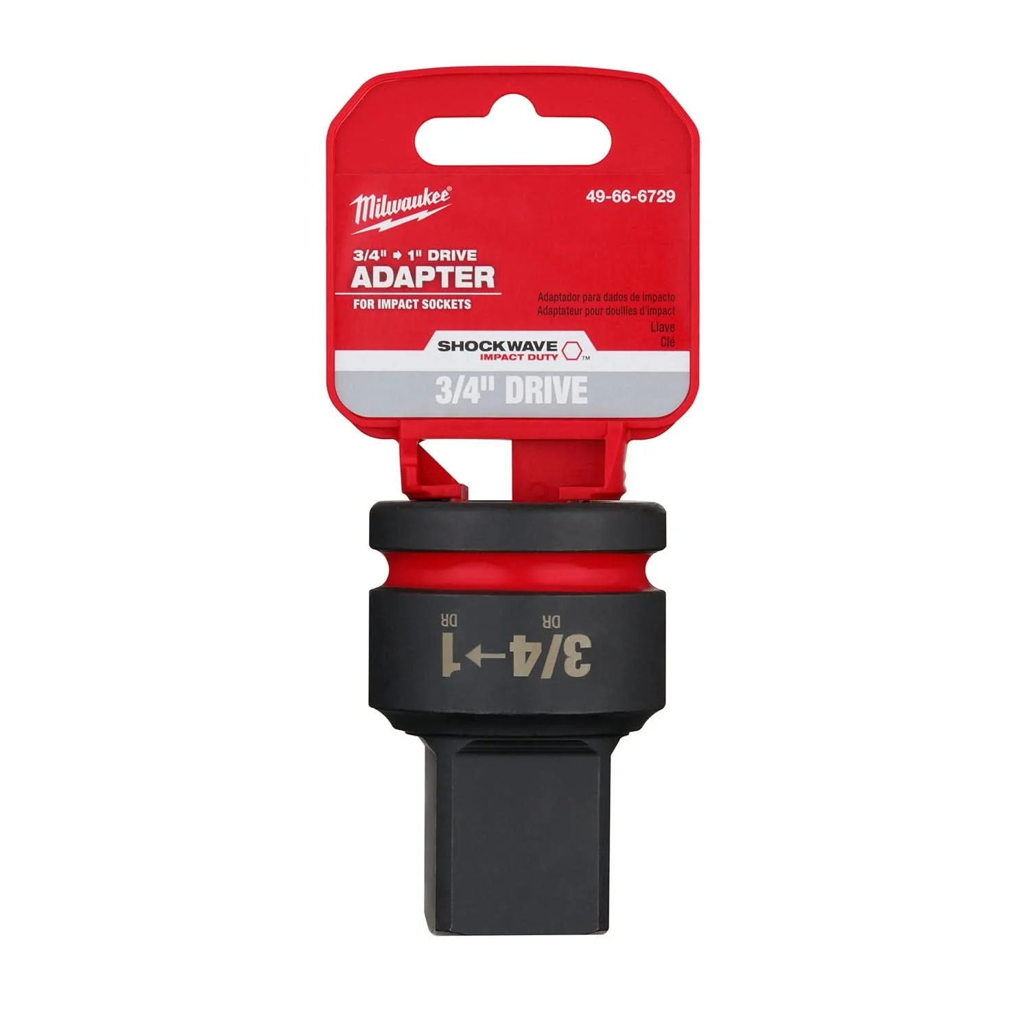 Milwaukee 49-66-6729 SHOCKWAVE Impact Duty 3/4-Inch Drive 1-Inch Drive Adapter