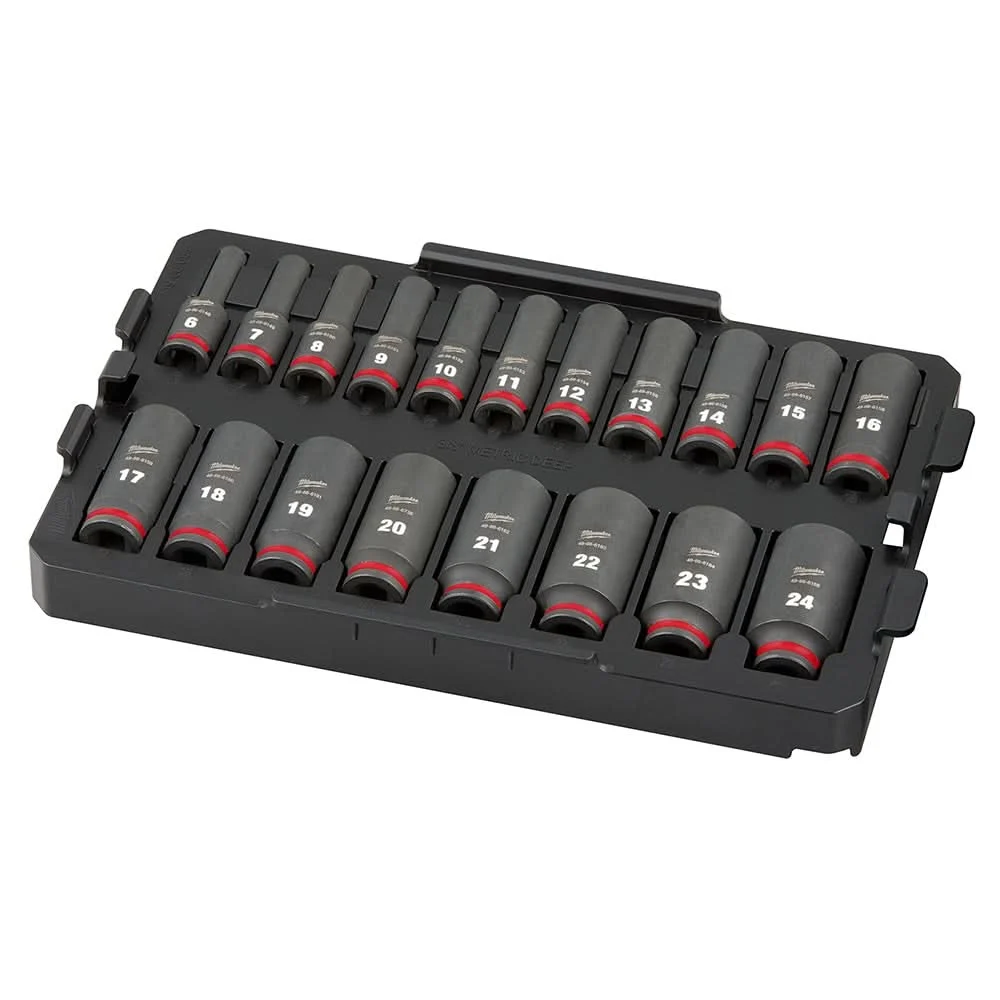 49-66-6816 SHOCKWAVE Impact Duty Socket 3/8" Dr 19PC MM TRAY Set