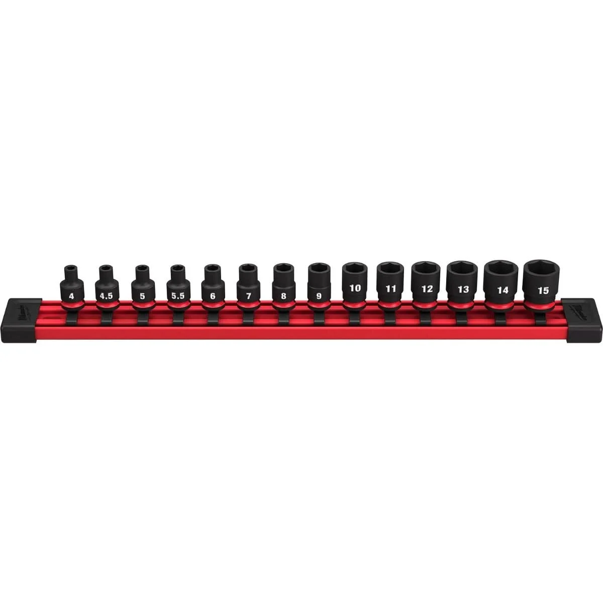 Milwaukee 14-Piece SHOCKWAVE 1/4-Inch Metric Standard 6-Point Impact Duty Socket Set