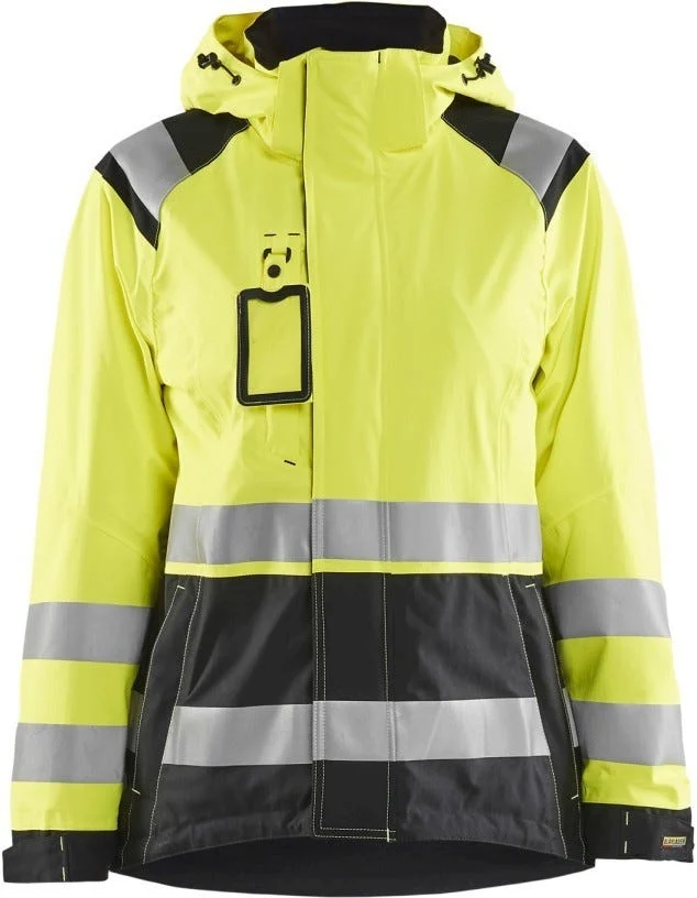 Blaklader 49681987 Women's Hi-Vis Shell Jacket, High-Visibility Yellow / Black