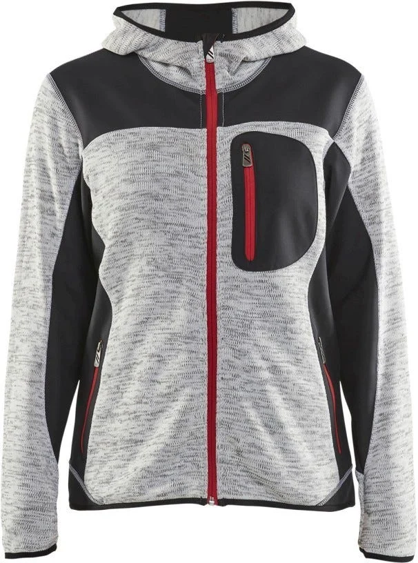 Blaklader 49762117 Women's Knitted Jacket, Grey Melange / Black