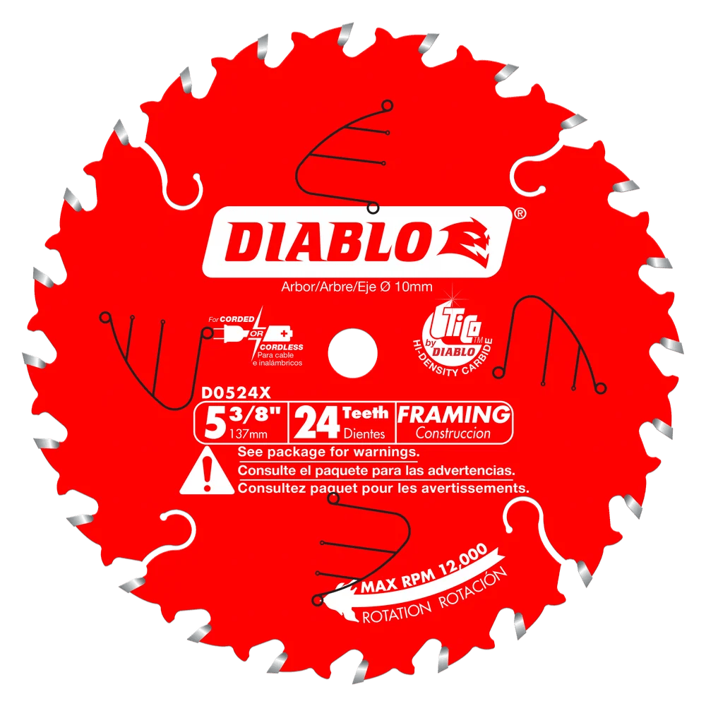 5-3/8 in. x 24 Tooth Framing Trim Saw Blade - 18 per Order