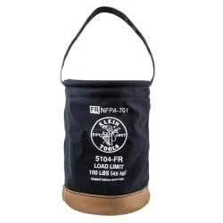 Klein Tools 5104FR Canvas Bucket, Flame-Resistant, 12-Inch