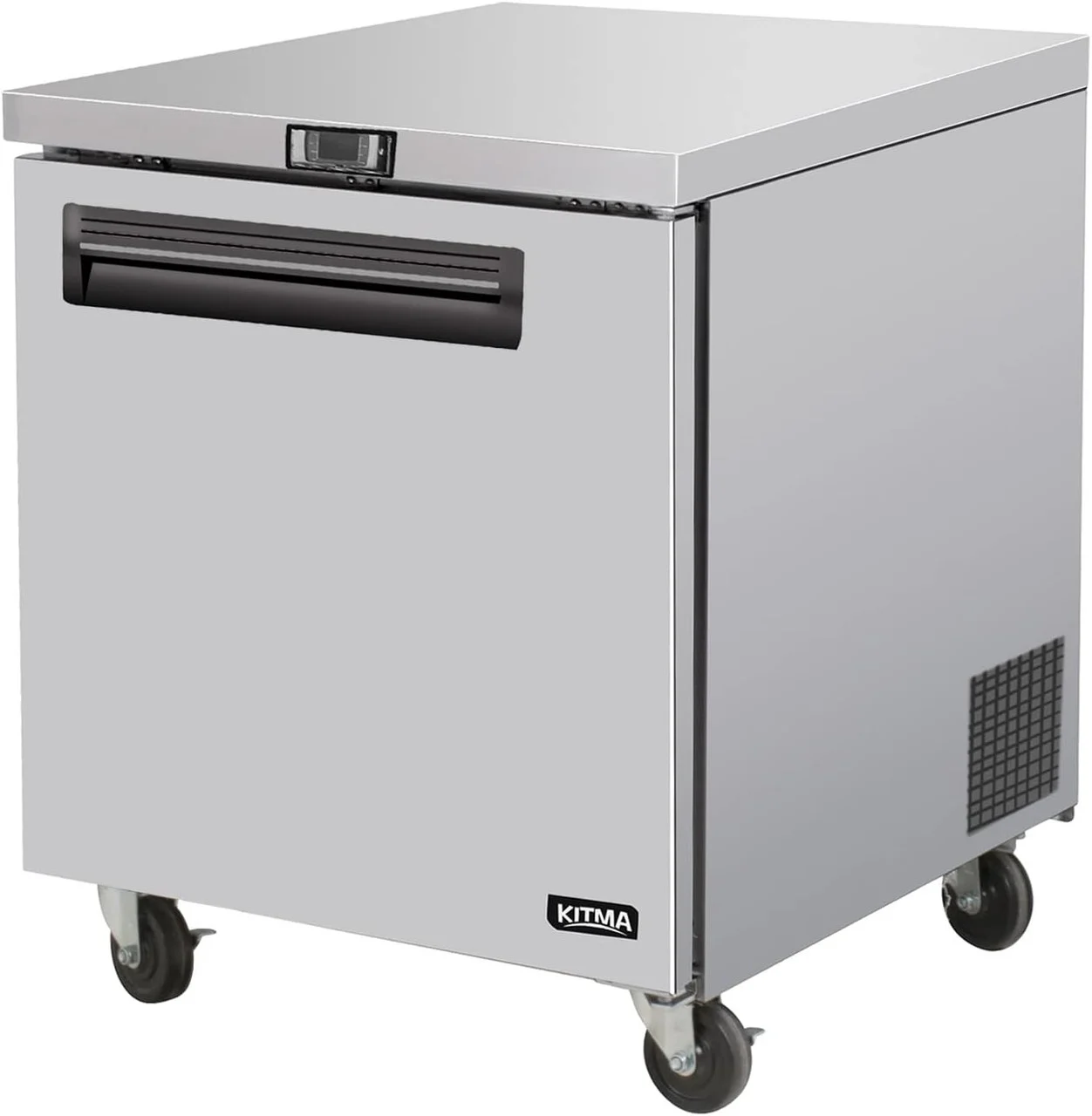 Commercial Refrigerator,48'' Undercounter Refrigerator, Stainless Steel Built-in and Freestanding Worktop Refrigerator, Under Counter Cooler with Digital Temperature Control 23øF ~ 50øF for Restaurant Kitchen, 2 Door