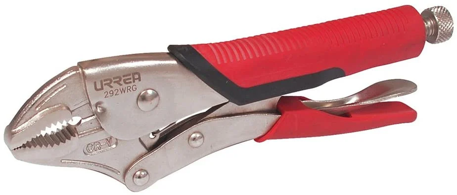 10 Inch Curved Jaw With Wire Cutter Locking Plier With Bimaterial Handle 292WRG