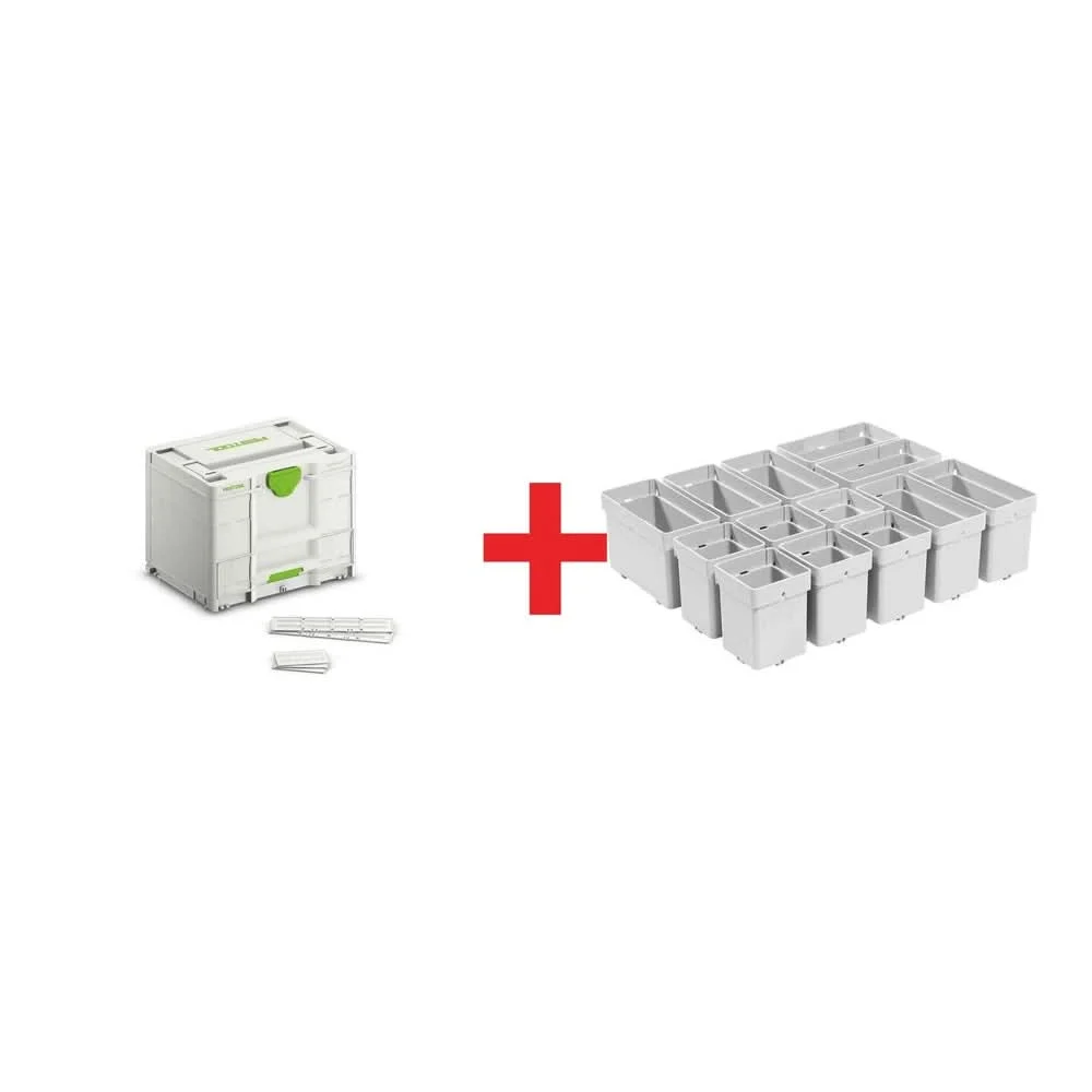 Festool SYS3-COMBI M 287 Systainer with 13-Piece Systainer Insert Set