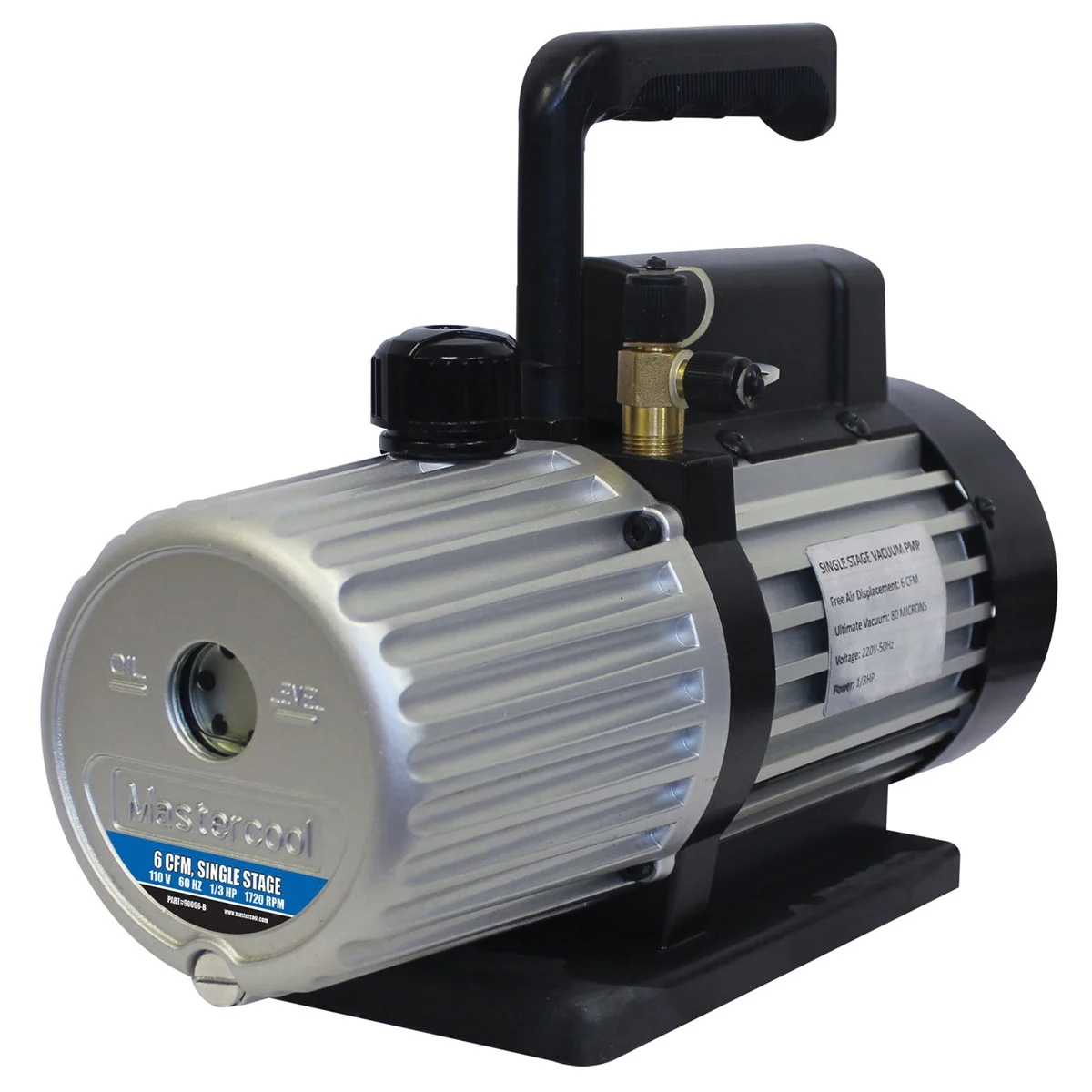 6.0 CFM Single Stage Deep Vacuum Pump MSC90066-B (1234yf)