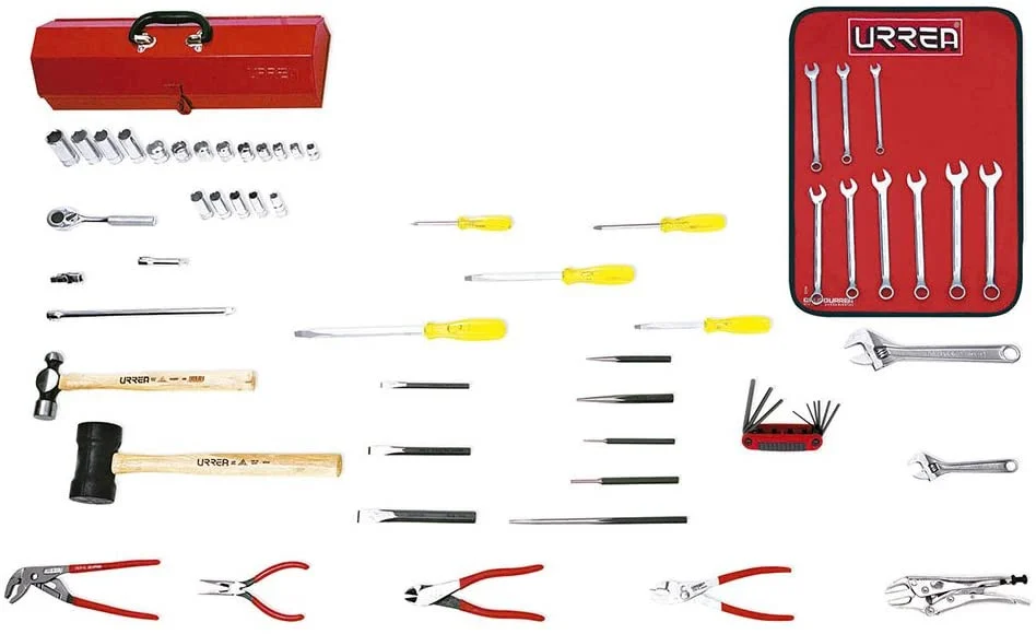 URREA 55 pc Industrial Basic Tool Set with toolbox #99200