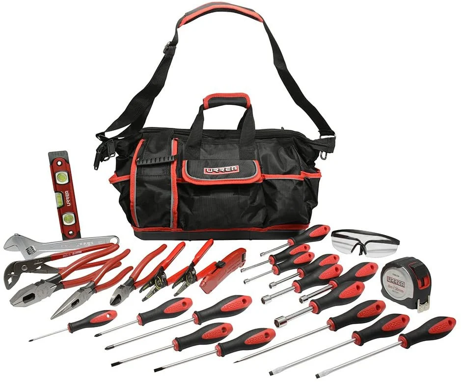 URREA 27 pc Electrician tool sets in canvas tote bag #JE28