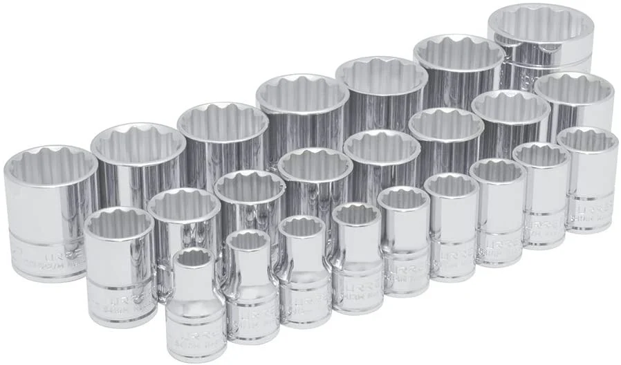 1/2" Drive 12-Point Sockets 24 Pieces Set 54211