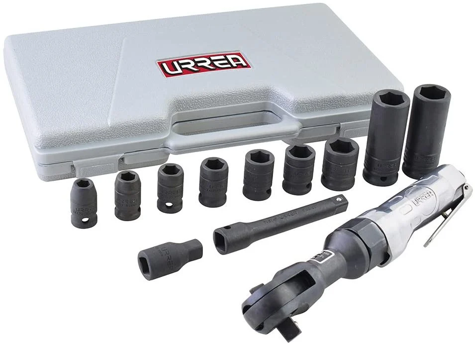 Flexible Head Air Ratchet Set With Sockets In Inches